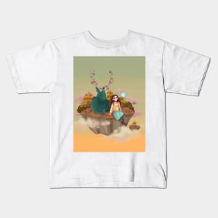 Beautiful art of cute girl Kids T-Shirt